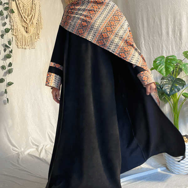 black & print outfit black & print outfit