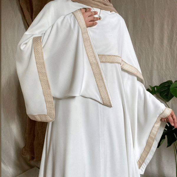 white royal abaya