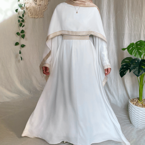 white royal abaya