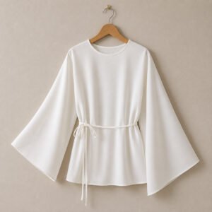 crepe simple blouse